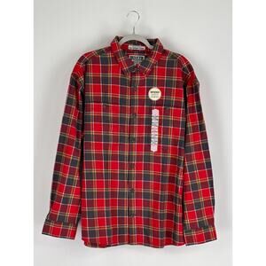 Duluth Free Swingin Flannel Untucked Shirt Relaxed Fit Mens XL Reg 23124 New Red